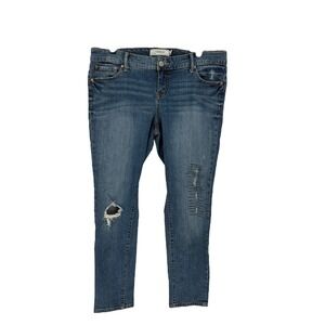 Torrid Blue Distressed Skinny Jeans